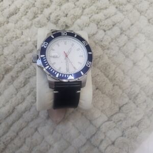 Men's Black and Silver Watch